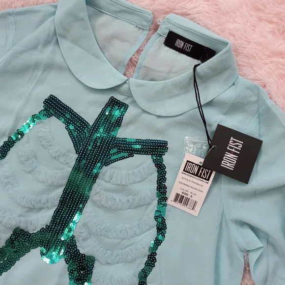 Dead Mermaid NWT Iron Fist babydoll lace dress! Pastel goth/ fairycore! - Picture 5 of 16